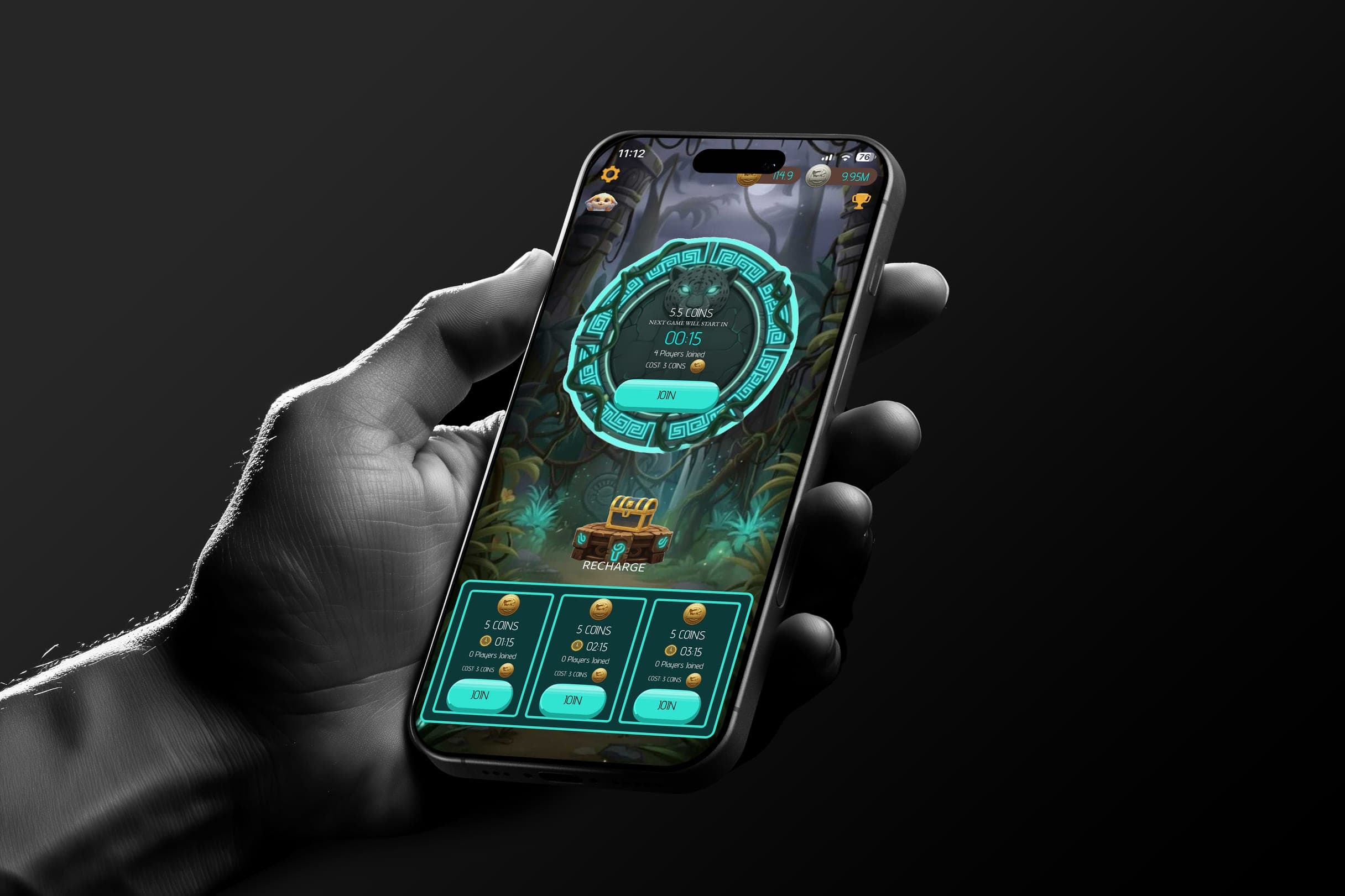 Speedego’s game lobby on a phone